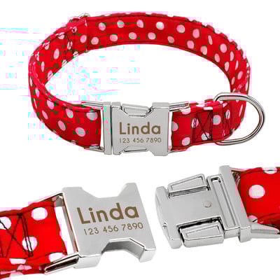 Εξατομικευμένο κολάρο σκύλου Προσαρμοσμένο κολάρο κατοικίδιων νάιλον ετικέτες πινακίδας τύπου που δεν χάνονται Κολάρες Δωρεάν χαραγμένο για μικρό μεσαίο μεγάλο σκυλί