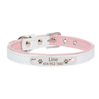 Εξατομικευμένη χαραγμένη ταυτότητα Ετικέτα ονόματος για κολάρο σκύλου για μικρά μεσαία μεγάλα σκυλιά Προσαρμοσμένη πινακίδα τύπου Μαλακό δέρμα για κουτάβι κατοικίδιο ζώο κολάρο σκύλου