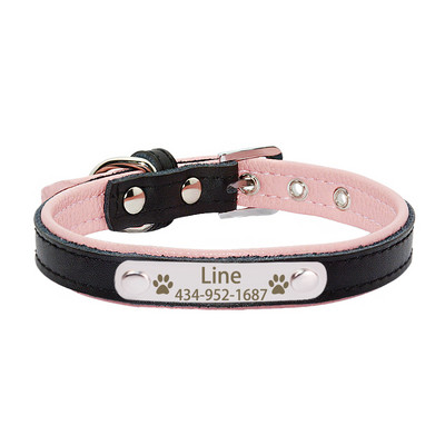 Εξατομικευμένη χαραγμένη ταυτότητα Ετικέτα ονόματος για κολάρο σκύλου για μικρά μεσαία μεγάλα σκυλιά Προσαρμοσμένη πινακίδα τύπου Μαλακό δέρμα για κουτάβι κατοικίδιο ζώο κολάρο σκύλου