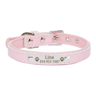Εξατομικευμένη χαραγμένη ταυτότητα Ετικέτα ονόματος για κολάρο σκύλου για μικρά μεσαία μεγάλα σκυλιά Προσαρμοσμένη πινακίδα τύπου Μαλακό δέρμα για κουτάβι κατοικίδιο ζώο κολάρο σκύλου