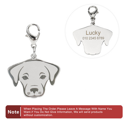Oznake za identifikaciju pasa kućnog ljubimca Personalizirano ugravirano prilagođeno ime Pribor za ogrlicu za štene Pločica s imenom za sve kućne ljubimce Anti-lost Privjesak za ključeve