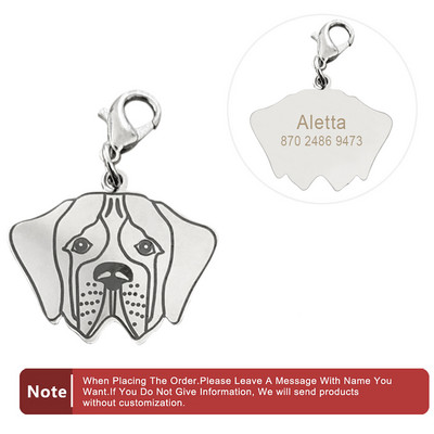 Oznake za identifikaciju pasa kućnog ljubimca Personalizirano ugravirano prilagođeno ime Pribor za ogrlicu za štene Pločica s imenom za sve kućne ljubimce Anti-lost Privjesak za ključeve