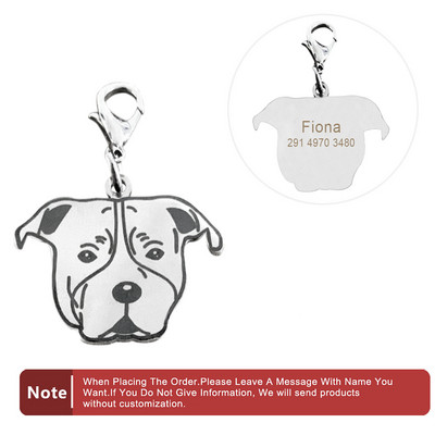 Oznake za identifikaciju pasa kućnog ljubimca Personalizirano ugravirano prilagođeno ime Pribor za ogrlicu za štene Pločica s imenom za sve kućne ljubimce Anti-lost Privjesak za ključeve