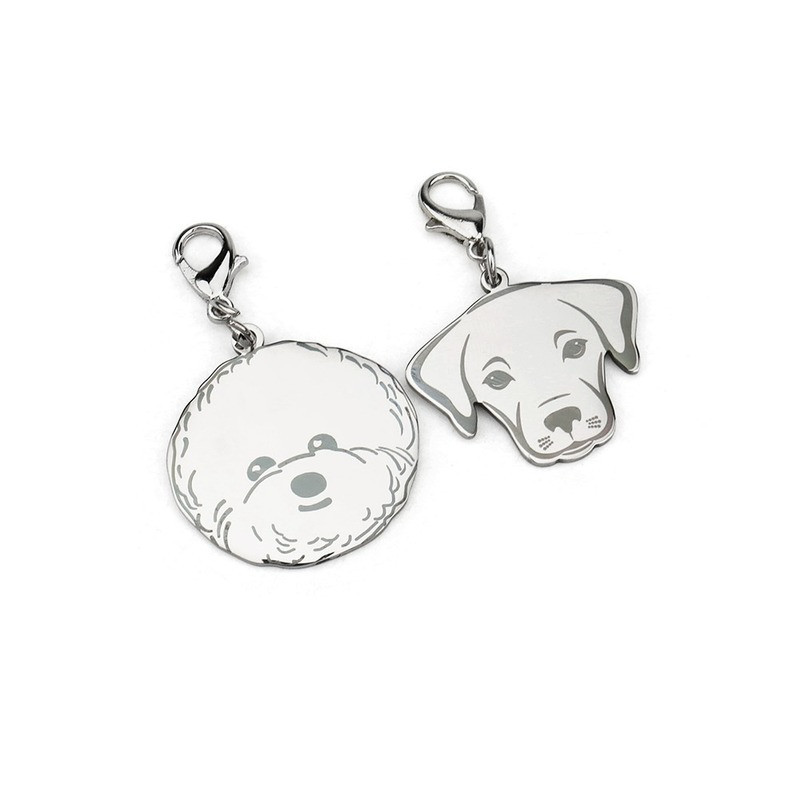 Oznake za identifikaciju pasa kućnog ljubimca Personalizirano ugravirano prilagođeno ime Pribor za ogrlicu za štene Pločica s imenom za sve kućne ljubimce Anti-lost Privjesak za ključeve