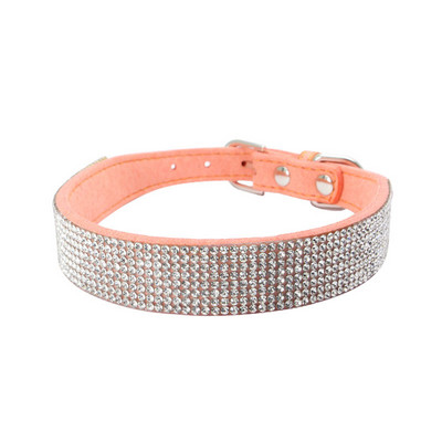 Κολάρα για κουτάβι Rhinestone Bling Ρυθμιζόμενο δερμάτινο κολάρο γατάκι με παπιγιόν για μικρόσωμους μεσαίους σκύλους Γάτες Chihuahua Pug Yorkshire