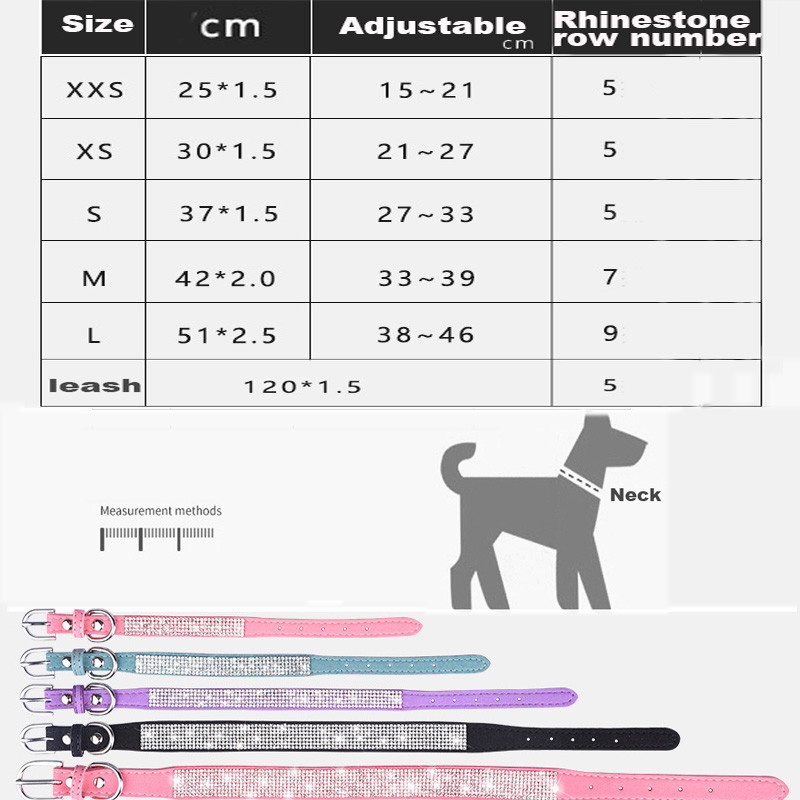 Κολάρα για κουτάβι Rhinestone Bling Ρυθμιζόμενο δερμάτινο κολάρο γατάκι με παπιγιόν για μικρόσωμους μεσαίους σκύλους Γάτες Chihuahua Pug Yorkshire