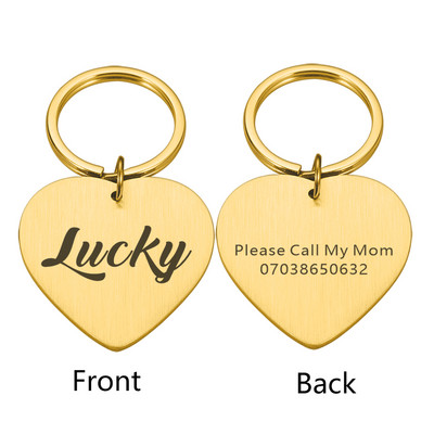 Besplatno graviranje Oznaka s imenom psa Ogrlice Dodaci Oznake za identifikaciju psa Oznake za identifikaciju pasa od nehrđajućeg čelika za štene i pse Ugravirane oznake za mačke