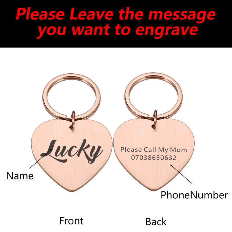 Besplatno graviranje Oznaka s imenom psa Ogrlice Dodaci Oznake za identifikaciju psa Oznake za identifikaciju pasa od nehrđajućeg čelika za štene i pse Ugravirane oznake za mačke