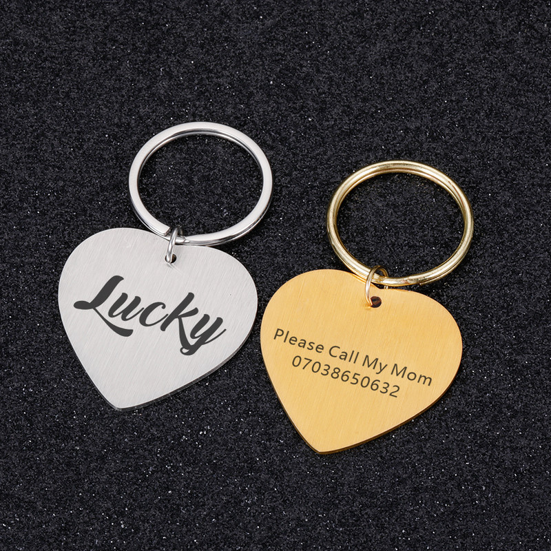 Besplatno graviranje Oznaka s imenom psa Ogrlice Dodaci Oznake za identifikaciju psa Oznake za identifikaciju pasa od nehrđajućeg čelika za štene i pse Ugravirane oznake za mačke