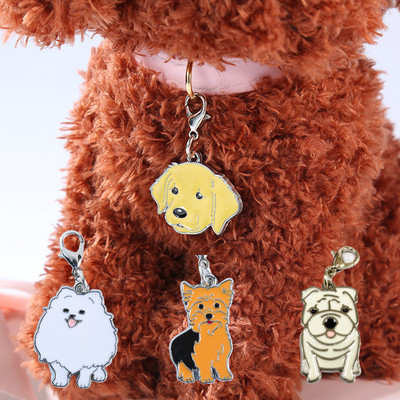 Dog Collar Charm Id Tag with Diffrernt Dog Types Free Engraving Pet Personalized Necklace Name Birthday Id Tag Puppy Accessories