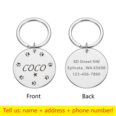 Graveeritud lemmiklooma elamu koera ID silt Isikupärastatud taldriku kaelarihm Aksessuaarid Sildid Graveeritud kassipoeg kutsikas Kohandatud kassi võlu Lemmikloomatarbed