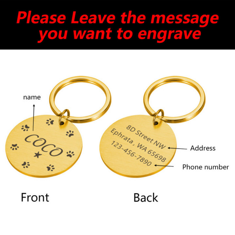 Graveeritud lemmiklooma elamu koera ID silt Isikupärastatud taldriku kaelarihm Aksessuaarid Sildid Graveeritud kassipoeg kutsikas Kohandatud kassi võlu Lemmikloomatarbed