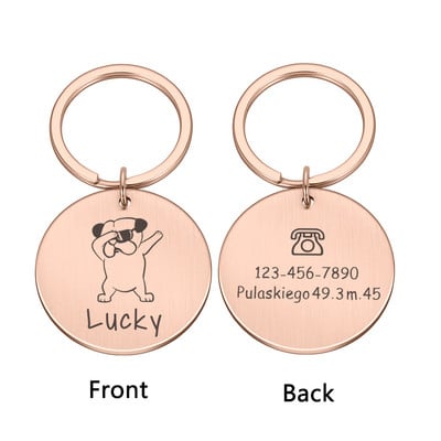 Εξατομικευμένο μετάλλιο ταυτότητας σκύλων με χαρακτική πινακίδα για γάτα σκύλου Επιλέξτε μοτίβο Ετικέτες ταυτότητας κατά της απώλειας Εξατομικευμένη ετικέτα για κολάρο κουταβιού για κατοικίδια
