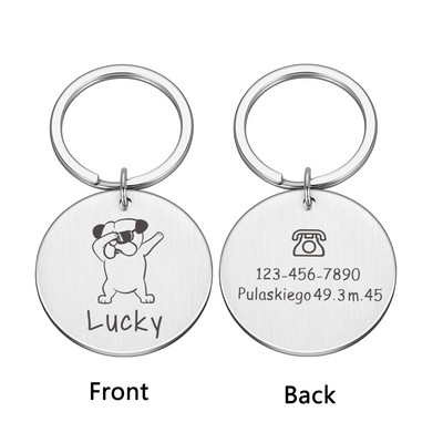 Εξατομικευμένο μετάλλιο ταυτότητας σκύλων με χαρακτική πινακίδα για γάτα σκύλου Επιλέξτε μοτίβο Ετικέτες ταυτότητας κατά της απώλειας Εξατομικευμένη ετικέτα για κολάρο κουταβιού για κατοικίδια