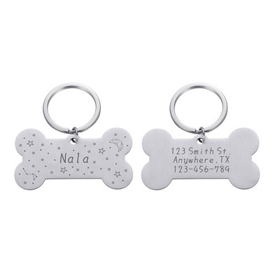 Εξατομικευμένη ετικέτα ταυτότητας σκύλου Χαραγμένες ετικέτες κατοικίδιων σκύλων Αξεσουάρ για κολάρο Προσαρμοσμένες ετικέτες ονόματος γάτας για σκύλους Κολιέ Μενταγιόν Αξεσουάρ