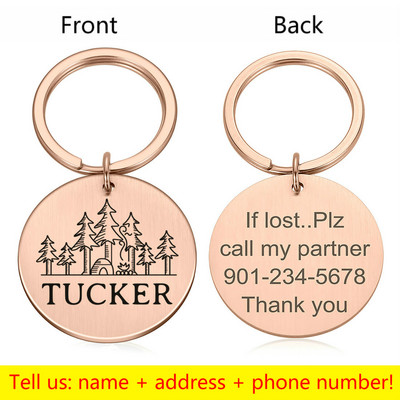 Προσαρμοσμένο όνομα Ετικέτες διεύθυνσης κατοικίδιου σκύλου Ετικέτες κολάρο γάτας Αξεσουάρ Διακόσμηση Ταυτότητα κατοικίδιων ετικέτες σκύλου Κολάρα από ανοξείδωτο ατσάλι Ετικέτα γάτας