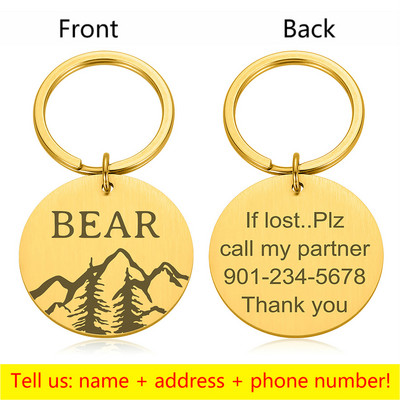 Προσαρμοσμένο όνομα Ετικέτες διεύθυνσης κατοικίδιου σκύλου Ετικέτες κολάρο γάτας Αξεσουάρ Διακόσμηση Ταυτότητα κατοικίδιων ετικέτες σκύλου Κολάρα από ανοξείδωτο ατσάλι Ετικέτα γάτας