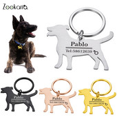 Personalizētas suņa kaķa vārda birkas Pielāgotas suņa ID birkas Apkakles piederumi Nosaukuma plāksnīte Pretnozaudēšanas kulons Metāla birka Suņa forma