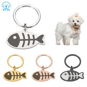 Ogrlica za pse od nehrđajućeg čelika Personalizirana ogrlica s pločicom za kućne ljubimce Prilagođene ogrlice s identifikacijskom pločicom za štene mačke za srednje velike pse s ugraviranim