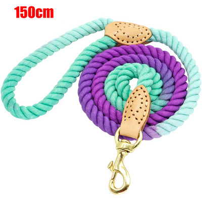 Lesă pentru câini colorată, rotundă, din bumbac, frânghie de plumb, drăguț, curcubeu, pentru animale de companie, lesă lungă, centură, în aer liber, mers, dresaj, frânghii