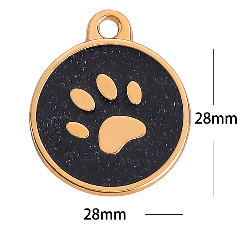 Isikupärastatud lemmiklooma kassi koera ID silt Kohandatud graveeritud koerasildi nimi Telefoni aadress Kuldne metallist käpa koera sildid Kutsika buldogi koera tarvikud