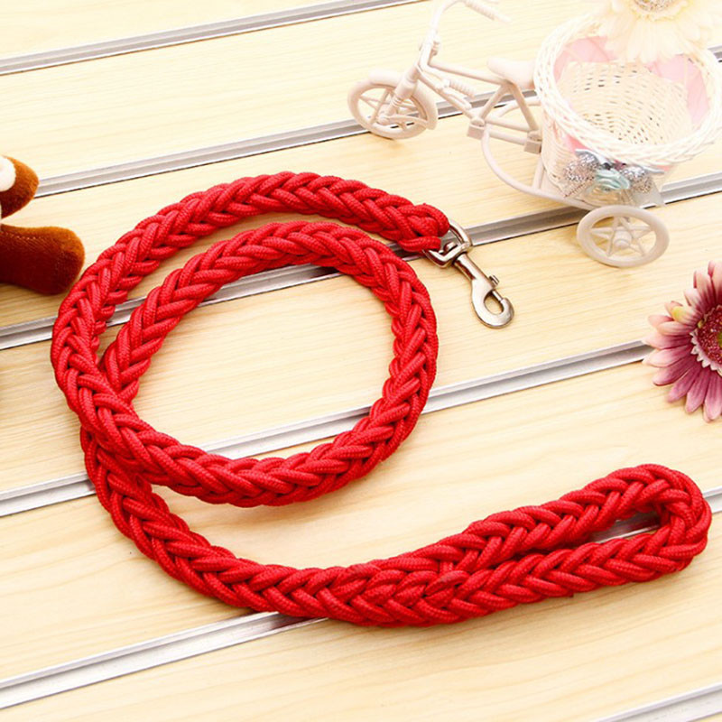 Μεγάλα σκυλιά Nylon Dog Leash Διπλά Χρώματα Καμβάς Διπλής Σειράς Ρυθμιζόμενο κολάρο σκύλου για μεσαίου μεγέθους σκύλους 130cm