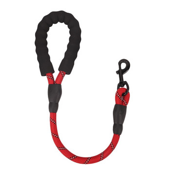 Късо въже за каишка за кучета 2 фута, здрав повод за планинско катерене, светлоотразителни тренировъчни каишки с карабинер за големи и много големи
