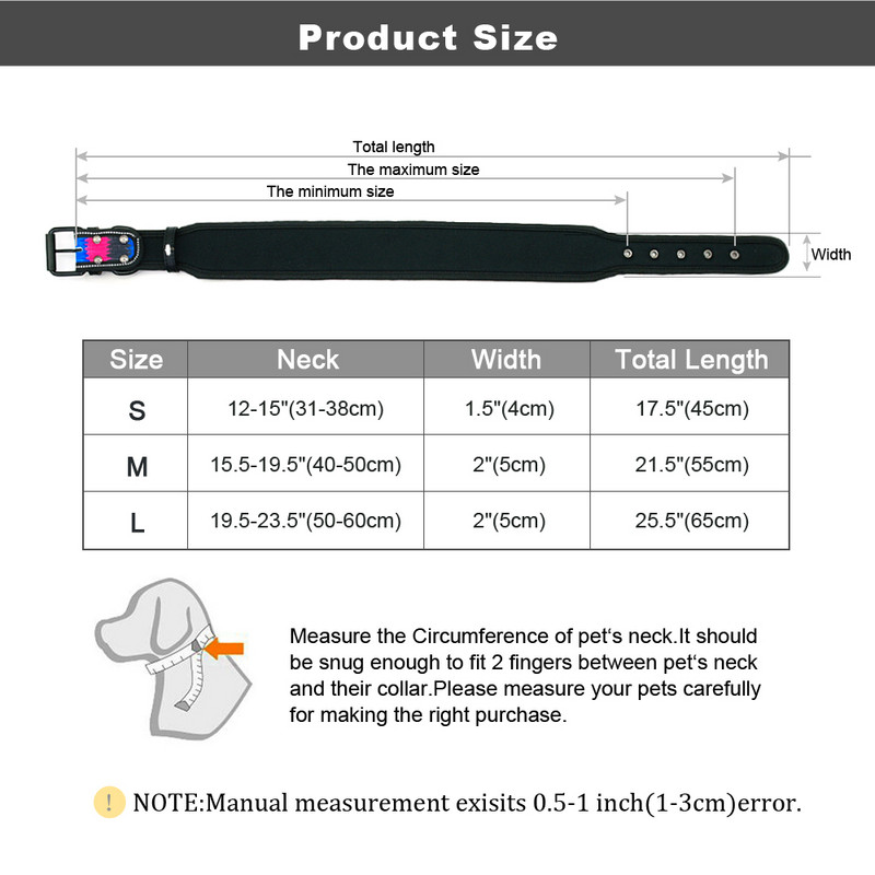 Reflektirajuća najlonska ogrlica za pse, podesive ogrlice za kućne ljubimce za srednje velike pse Pitbull, njemački ovčar SML