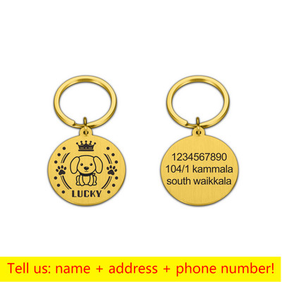 Isikupärastatud lemmiklooma ID-sildid Medal Graveerimine Koera kaelarihm nimenumbriga Kassipojad Koerad Kaotsiminekuvastane ripats Kohandatud isetegemise tarvikud