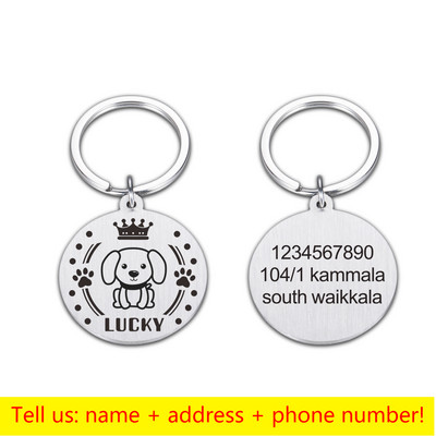 Isikupärastatud lemmiklooma ID-sildid Medal Graveerimine Koera kaelarihm nimenumbriga Kassipojad Koerad Kaotsiminekuvastane ripats Kohandatud isetegemise tarvikud