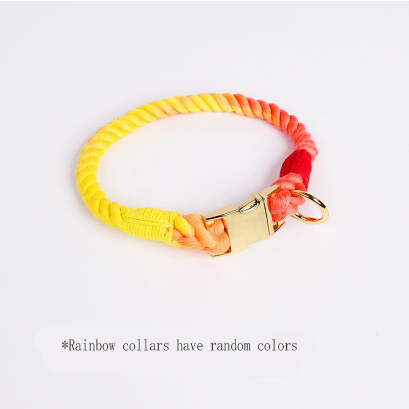 Set de lesă și guleră pentru câini de 1,2 m, nailon, multifuncțional, frânghie colorată din bumbac pentru mic, mediu, mare, accesorii pentru animale de companie