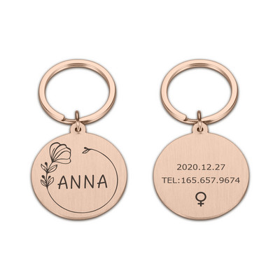 Προσαρμοσμένο Όνομα κατά της απώλειας Tel Dog ID Ετικέτες Εξατομικευμένη πινακίδα ονόματος για γάτα Puppy Dog Πιάτο με όνομα κατοικίδιου Αξεσουάρ κρεμαστό κολάρο