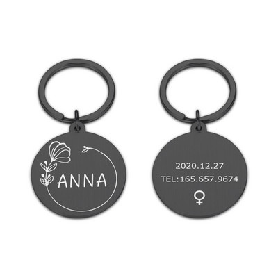 Προσαρμοσμένο Όνομα κατά της απώλειας Tel Dog ID Ετικέτες Εξατομικευμένη πινακίδα ονόματος για γάτα Puppy Dog Πιάτο με όνομα κατοικίδιου Αξεσουάρ κρεμαστό κολάρο