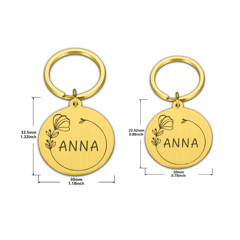 Προσαρμοσμένο Όνομα κατά της απώλειας Tel Dog ID Ετικέτες Εξατομικευμένη πινακίδα ονόματος για γάτα Puppy Dog Πιάτο με όνομα κατοικίδιου Αξεσουάρ κρεμαστό κολάρο