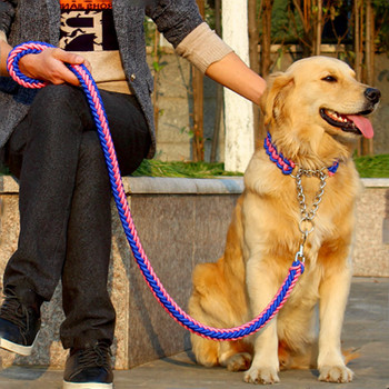 130 см супер здрава груба найлонова каишка за кучета Армейско зелено платно Двуредови регулируеми нашийници за кучета за средно големи кучета Комплект каишки