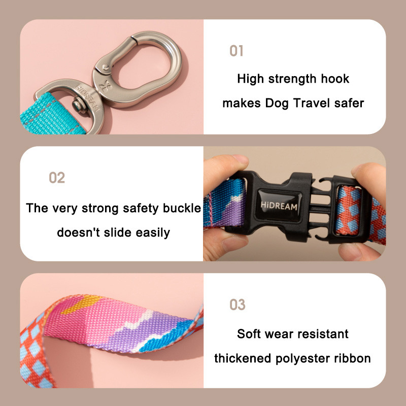 Handsfree Bungee Dog Leash Extension Extension Reflektivni najlonski podstavljeni povodac s dvostrukom ručkom za planinarenje, trčanje, male velike pse