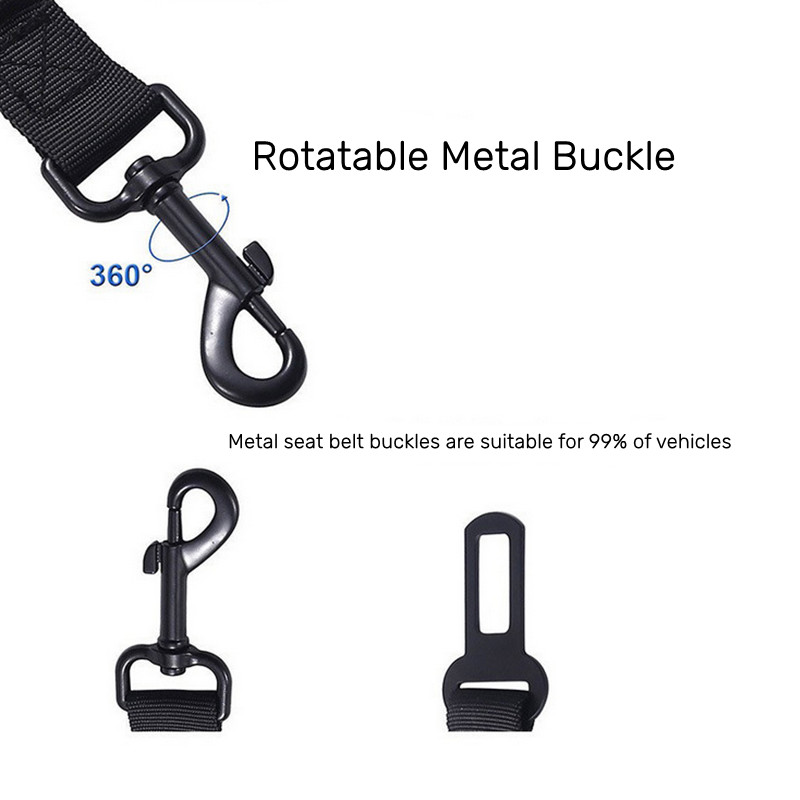 3-în-1 centură de siguranță pentru mașină pentru câini, câine, pisică, ajustabilă, lesă de siguranță pentru mașină, centuri pentru vehicule, hamul reflectorizant din frânghie din nailon, accesorii pentru câini