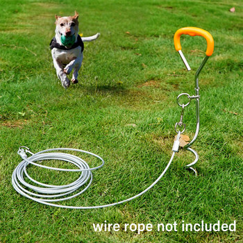 Анти-навиване Тежка спирала Ground Dog Tie Out Stake Garden Yard Неръждаема стомана Pet Leash Tie Dog Ground Stake Dog Peg