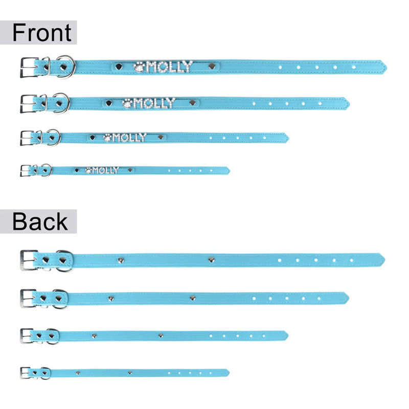 Prilagodljiva ogrlica s imenom ljubimca Personalizirana kožna ogrlica za pse sa dijamantima DIY pločica za pse Rodno neutralni pribor za pse Dodaci za pse