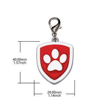 Гравиран персонализиран етикет за куче Аксесоари за нашийник за домашни кучета Персонализиран етикет за идентификация на кученце от неръждаема стомана Етикети с имена на лапи Висулка Анти-загуба