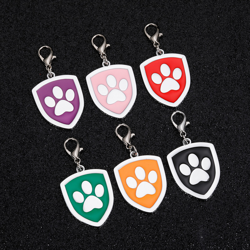 Prilagođena pločica za pse s ugraviranim dodacima za ogrlicu za pse personalizirana mačka Štene ID oznaka od nehrđajućeg čelika Šapa Oznake s imenom Privjesak Anti-lost