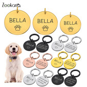 Εξατομικευμένο κολάρο σκύλου Ετικέτα ταυτότητας κατοικίδιου χαραγμένο όνομα Διεύθυνση τηλεφώνου Όνομα ταυτότητας κατοικίδιου για γάτα κουτάβι σκύλου Κρεμαστό μπρελόκ Αξεσουάρ για κατοικίδια