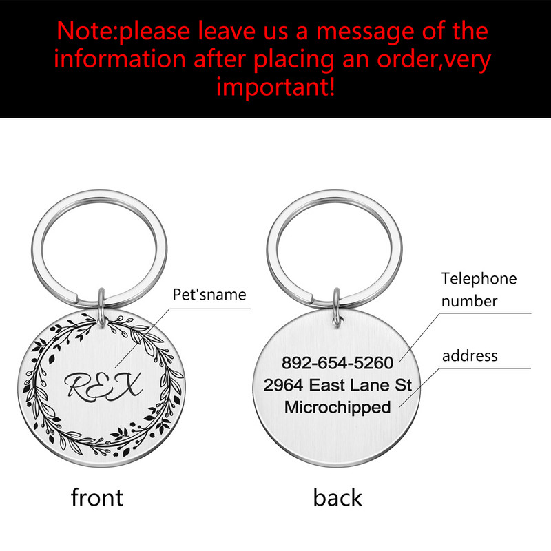 Personalizētas suņu identifikācijas birkas dāvanas suņu mīļotājiem Mājdzīvnieku kaklasiksnas birkas suņu īpašniekam Iegravēta mājdzīvnieka birka Jaunas kucēnu birkas dāvanas