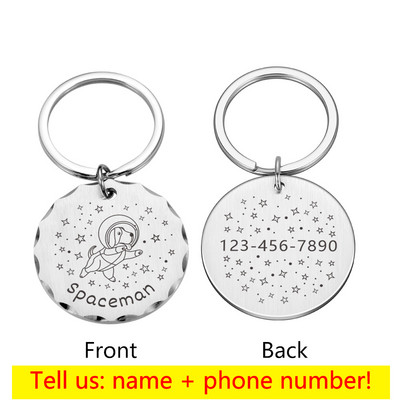 Guler personalizat pentru câini Etichete de identificare pentru adresă pentru câini Medalie cu nume gravat Accesorii personalizabile pentru cățeluș pentru pisoi Colier cu lanț