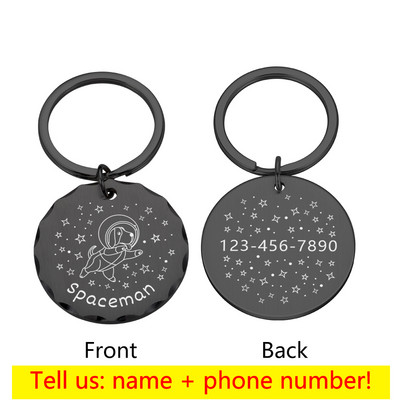 Guler personalizat pentru câini Etichete de identificare pentru adresă pentru câini Medalie cu nume gravat Accesorii personalizabile pentru cățeluș pentru pisoi Colier cu lanț