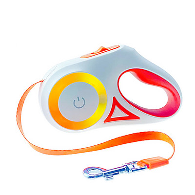 3/5m Φωτιστικό LED ανασυρόμενο λουρί κατοικίδιων ζώων Λουριά σκυλιών Νυχτερινή ασφάλεια Αυτόματη επέκταση Μόλυβδος Μεγάλος μεσαίος σκύλος Γάτα Walk Run Leash Pet