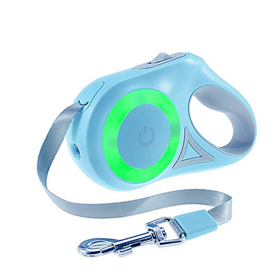 3/5m Φωτιστικό LED ανασυρόμενο λουρί κατοικίδιων ζώων Λουριά σκυλιών Νυχτερινή ασφάλεια Αυτόματη επέκταση Μόλυβδος Μεγάλος μεσαίος σκύλος Γάτα Walk Run Leash Pet
