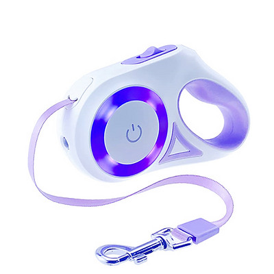 3/5m Φωτιστικό LED ανασυρόμενο λουρί κατοικίδιων ζώων Λουριά σκυλιών Νυχτερινή ασφάλεια Αυτόματη επέκταση Μόλυβδος Μεγάλος μεσαίος σκύλος Γάτα Walk Run Leash Pet