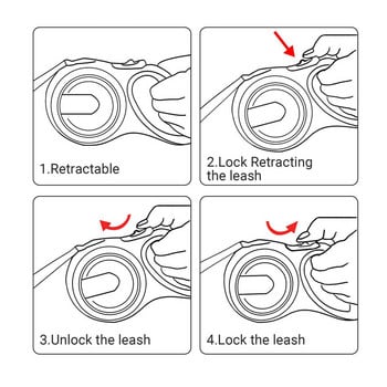 3M 5M 8M Издръжливи каишки за домашни кучета за големи кучета Автоматично удължаващо теглително въже Прибиращи се поводи за каишка за разходка на големи кучета