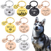 Oznake s brojevima prilagođene ogrlice za pse s ugraviranim imenom Ogrlica za mačke Anti-lost ID oznaka Pločica s imenom kućnog ljubimca Dodaci Proizvodi vezani uz mačke